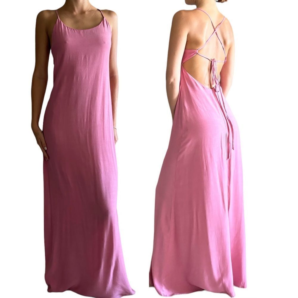 Staud Maxi Pink Dress Size S